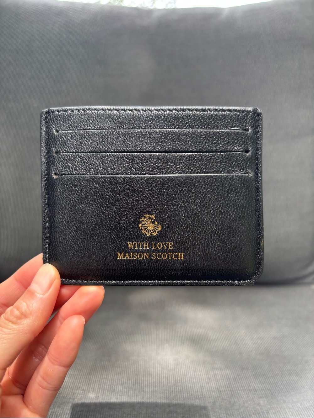 Maison Scotch Black Leather Cardholder